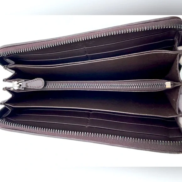 Bottega Veneta Dark Brown Expresso long Leather wallet zip around woven - Picture 11 of 14